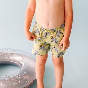 Posh Peanut Zebra Swim Shorts 8Y EUC
